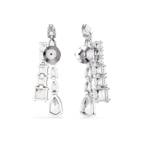 Swarovski Ohrringe-Matrix Drop Ohrhänger Verschiedene Schliffe Weiss - 5692515