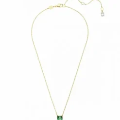 Swarovski Halsketten-Matrix Halskette Rechteckschliff Grün Gold - 5677141