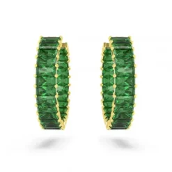Swarovski Ohrringe-Matrix Kreolen Baguette Schliff Grün Gold - 5658651