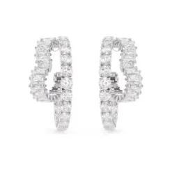 Swarovski (Kette mit) Herz-Matrix Kreolen Verschiedene Schliffe Herz Weiss - 5705748