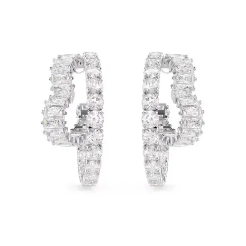 Swarovski (Kette mit) Herz-Matrix Kreolen Verschiedene Schliffe Herz Weiss - 5705748