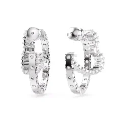 Swarovski (Kette mit) Herz-Matrix Kreolen Verschiedene Schliffe Herz Weiss - 5705748