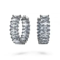 Swarovski Ohrringe-Matrix Kreolen Baguette Schliff Grau - 5658650