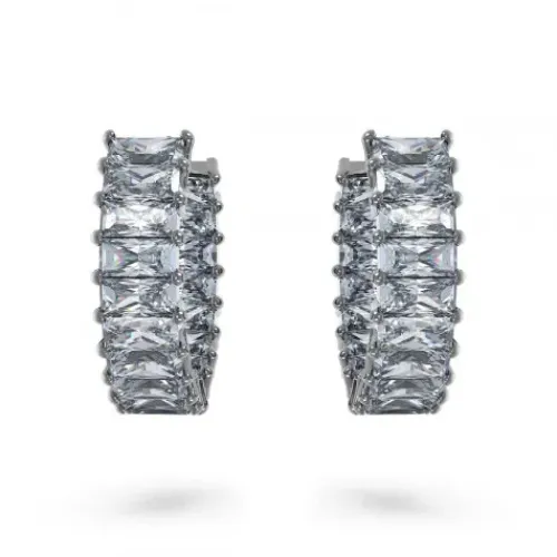 Swarovski Ohrringe-Matrix Kreolen Baguette Schliff Grau - 5658650