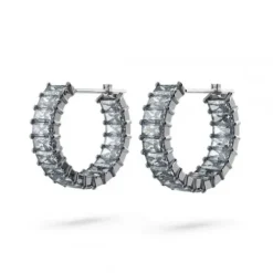 Swarovski Ohrringe-Matrix Kreolen Baguette Schliff Grau - 5658650