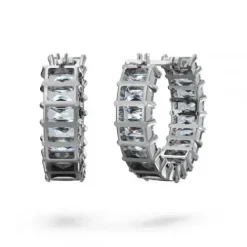 Swarovski Ohrringe-Matrix Kreolen Baguette Schliff Grau - 5658650