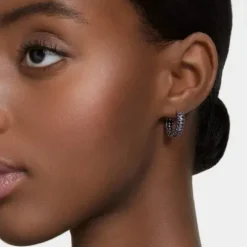 Swarovski Ohrringe-Matrix Kreolen Baguette Schliff Grau - 5658650