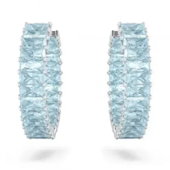Swarovski Ohrringe-Matrix Kreolen Baguette Schliff Blau - 5659037