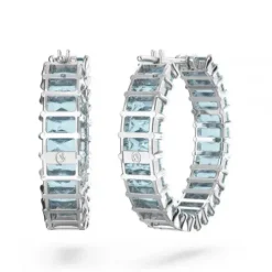 Swarovski Ohrringe-Matrix Kreolen Baguette Schliff Blau - 5659037