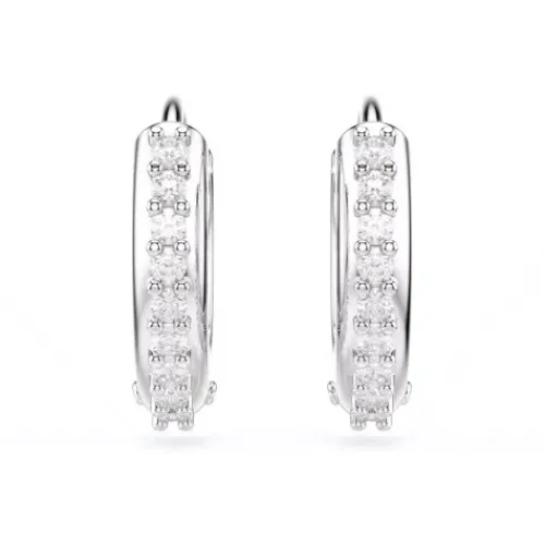 Swarovski Ohrringe-Matrix Kreolen Rundschliff Weiss - 5690670