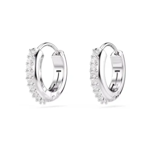 Swarovski Ohrringe-Matrix Kreolen Rundschliff Weiss - 5690670