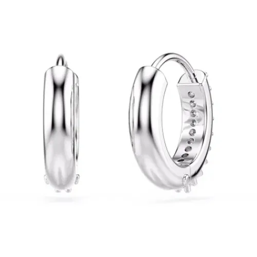 Swarovski Ohrringe-Matrix Kreolen Rundschliff Weiss - 5690670