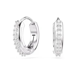 Swarovski Ohrringe-Matrix Kreolen Rundschliff Weiss - 5690670