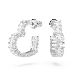 Swarovski (Kette mit) Herz-Matrix Kreolen Baguette Schliff Herz Klein Weiss - 5653170