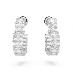 Swarovski (Kette mit) Herz-Matrix Kreolen Baguette Schliff Herz Klein Weiss - 5653170