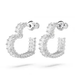 Swarovski (Kette mit) Herz-Matrix Kreolen Baguette Schliff Herz Klein Weiss - 5653170