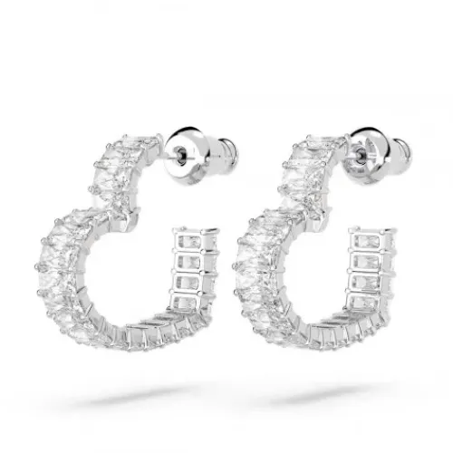 Swarovski (Kette mit) Herz-Matrix Kreolen Baguette Schliff Herz Klein Weiss - 5653170