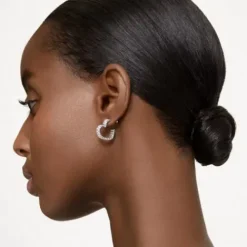 Swarovski (Kette mit) Herz-Matrix Kreolen Baguette Schliff Herz Klein Weiss - 5653170