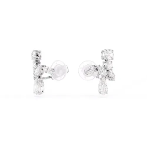 Swarovski Ohrringe-Matrix Ohrclips Verschiedene Schliffe Weiss - 5692523