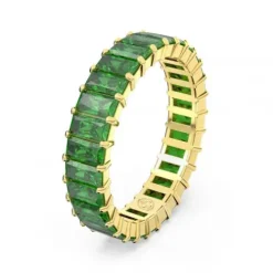 Swarovski Ringe-Matrix Ring Baguette Schliff Grün Gold