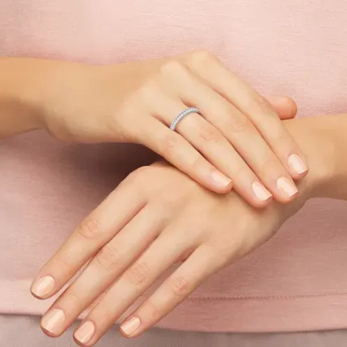 Swarovski Ringe-Matrix Ring Weiss Rhodiniert