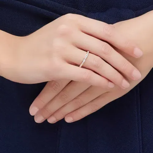 Swarovski Ringe-Matrix Ring Weiss Roségold Legierungsschicht