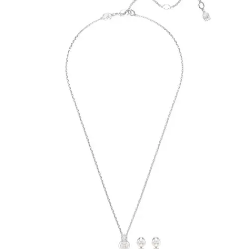 Swarovski Schmuck Set-Matrix Set Kristallperle Rundschliff Weiss - 5689624