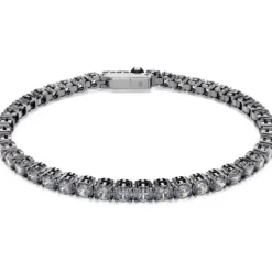 Swarovski Armbänder-Matrix Tennis Armband Rundschliff Grau