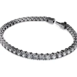 Swarovski Armbänder-Matrix Tennis Armband Rundschliff Grau