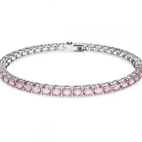 Swarovski Armbänder-Matrix Tennis Armband Rundschliff Rosa