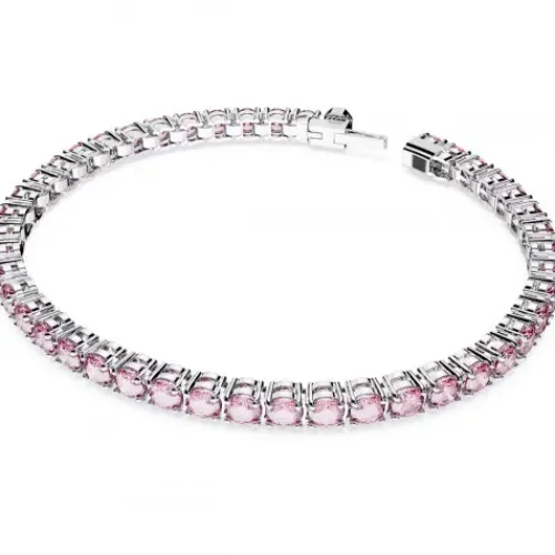 Swarovski Armbänder-Matrix Tennis Armband Rundschliff Rosa