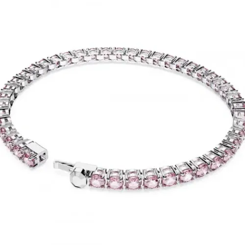 Swarovski Armbänder-Matrix Tennis Armband Rundschliff Rosa