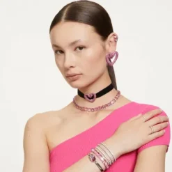 Swarovski Armbänder-Matrix Tennis Armband Rundschliff Rosa