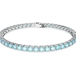 Swarovski Armbänder-Matrix Tennis Armband Rundschliff Blau