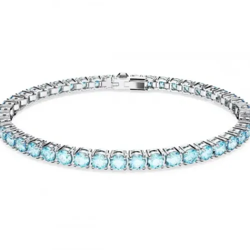 Swarovski Armbänder-Matrix Tennis Armband Rundschliff Blau