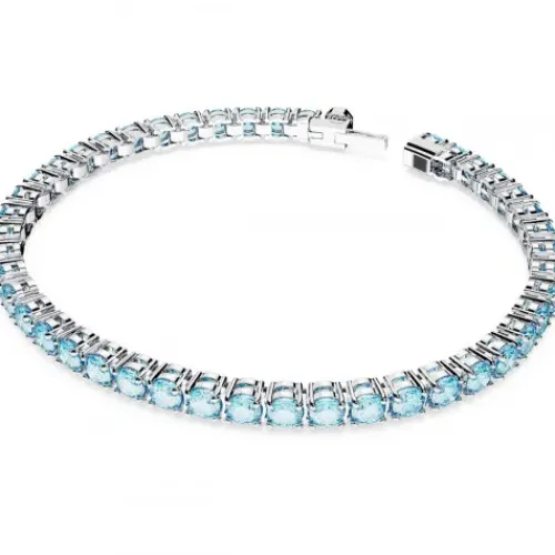 Swarovski Armbänder-Matrix Tennis Armband Rundschliff Blau