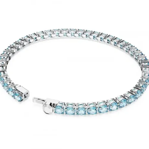Swarovski Armbänder-Matrix Tennis Armband Rundschliff Blau