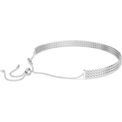 Swarovski Halsketten-Matrix Tennis Choker Rundschliff Weiss - 5685755