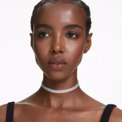 Swarovski Halsketten-Matrix Tennis Choker Rundschliff Weiss - 5685755