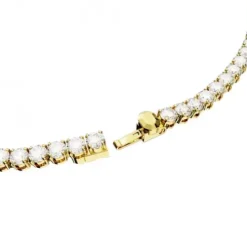 Swarovski Halsketten-Matrix Tennis Halskette Rundschliff Klein Weiss Gold - 5681795