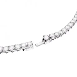 Swarovski Halsketten-Matrix Tennis Halskette Rundschliff Klein Weiss