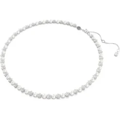 Swarovski Halsketten-Matrix Tennis Halskette Kristallperle Rundschliff Weiss - 5689623