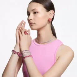 Swarovski Halsketten-Matrix Tennis Halskette Rundschliff Klein Rosa - 5681800