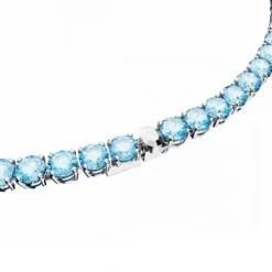 Swarovski Halsketten-Matrix Tennis Halskette Rundschliff Mittel Blau - 5661187