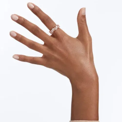 Swarovski Ringe-Matrix Vittore Ring Tropfenschliff Weiss Roségold