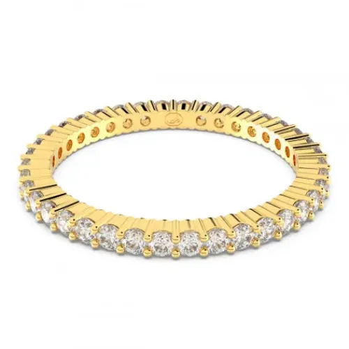 Swarovski Ringe-Matrix Vittore Ring Rundschliff Weiss Vergoldetes Finish