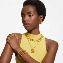 Swarovski Ringe-Matrix Vittore Ring Rundschliff Weiss Vergoldetes Finish