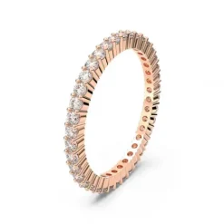 Swarovski Ringe-Matrix Vittore Ring Rundschliff Weiss Roségoldfarbenes Finish