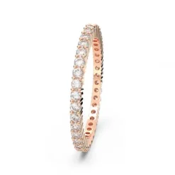 Swarovski Ringe-Matrix Vittore Ring Rundschliff Weiss Roségoldfarbenes Finish