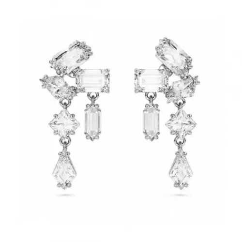 Swarovski Ohrringe-Mesmera Drop Ohrhänger Verschiedene Schliffe Weiss - 5665825